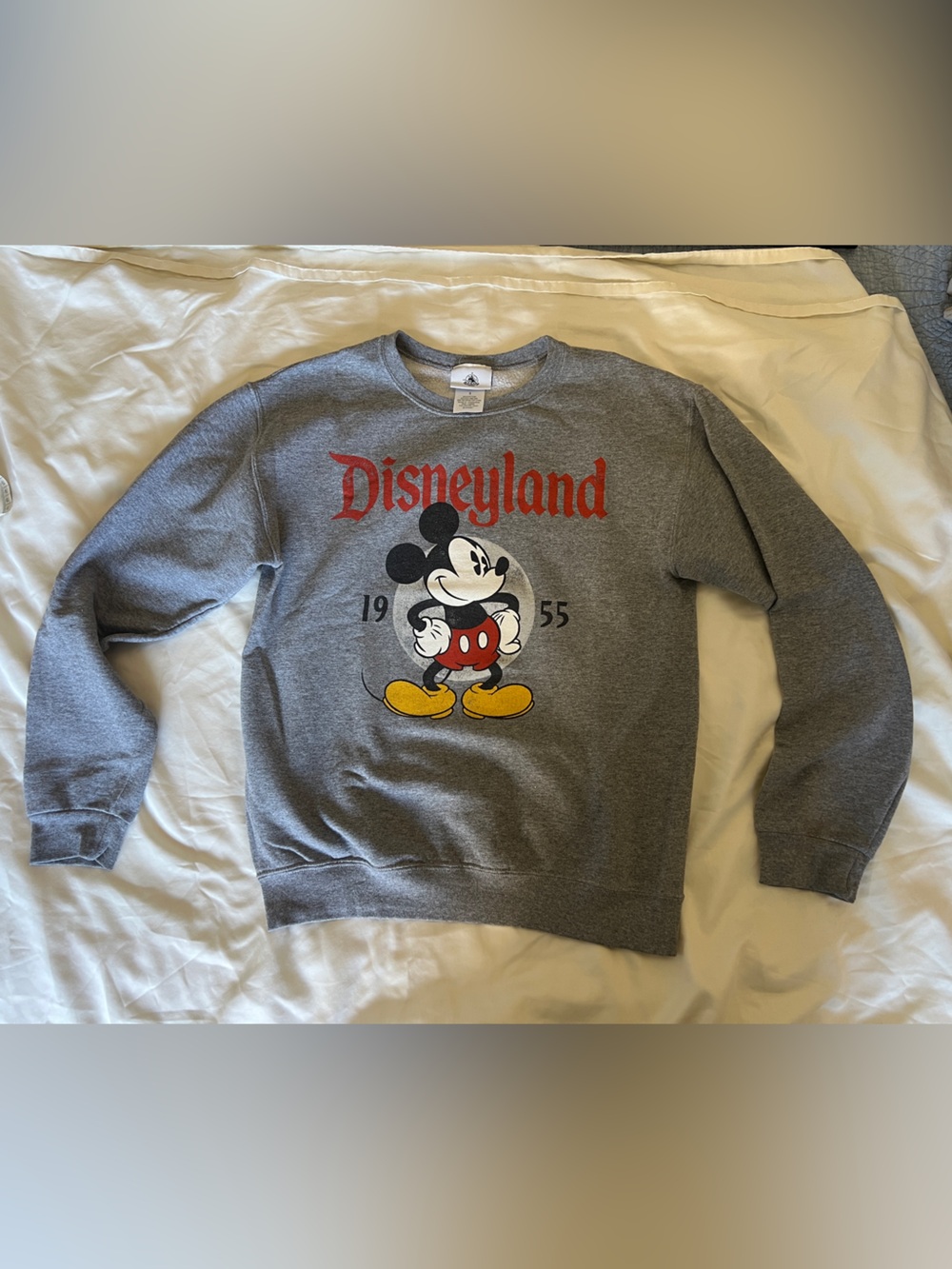 Disneyland Mickey Mouse Gray Crewneck Sweatshirt